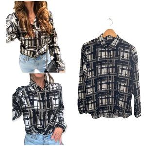 Indie Sleaze The Kooples Lizzy Checks Button Down